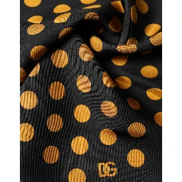 Black Polka Dot Square Handkerchief Scarf