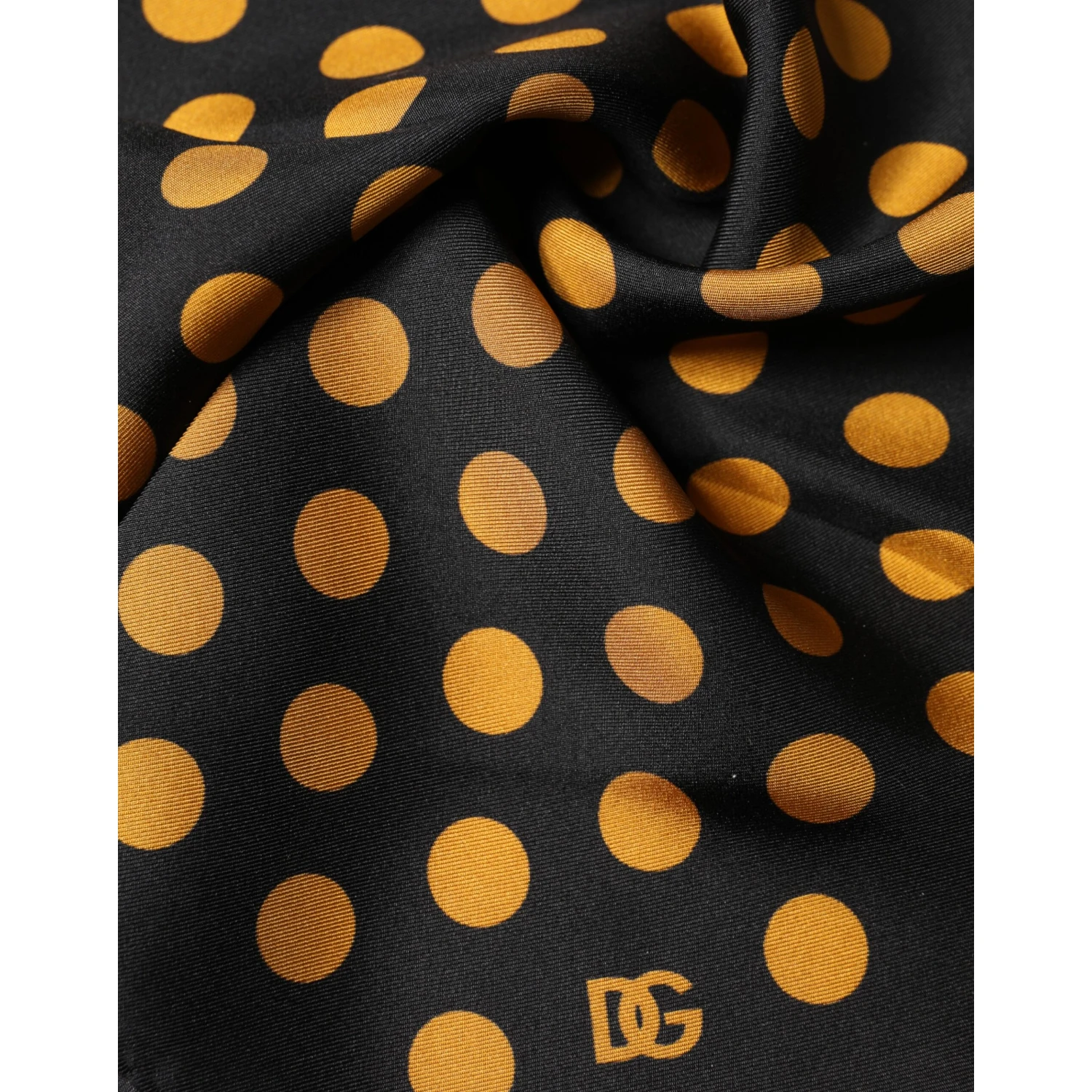 Black Polka Dot Square Handkerchief Scarf