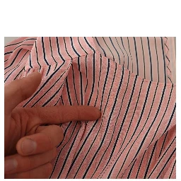 Pink Stripes Long Sleeves Sheath Midi Dress