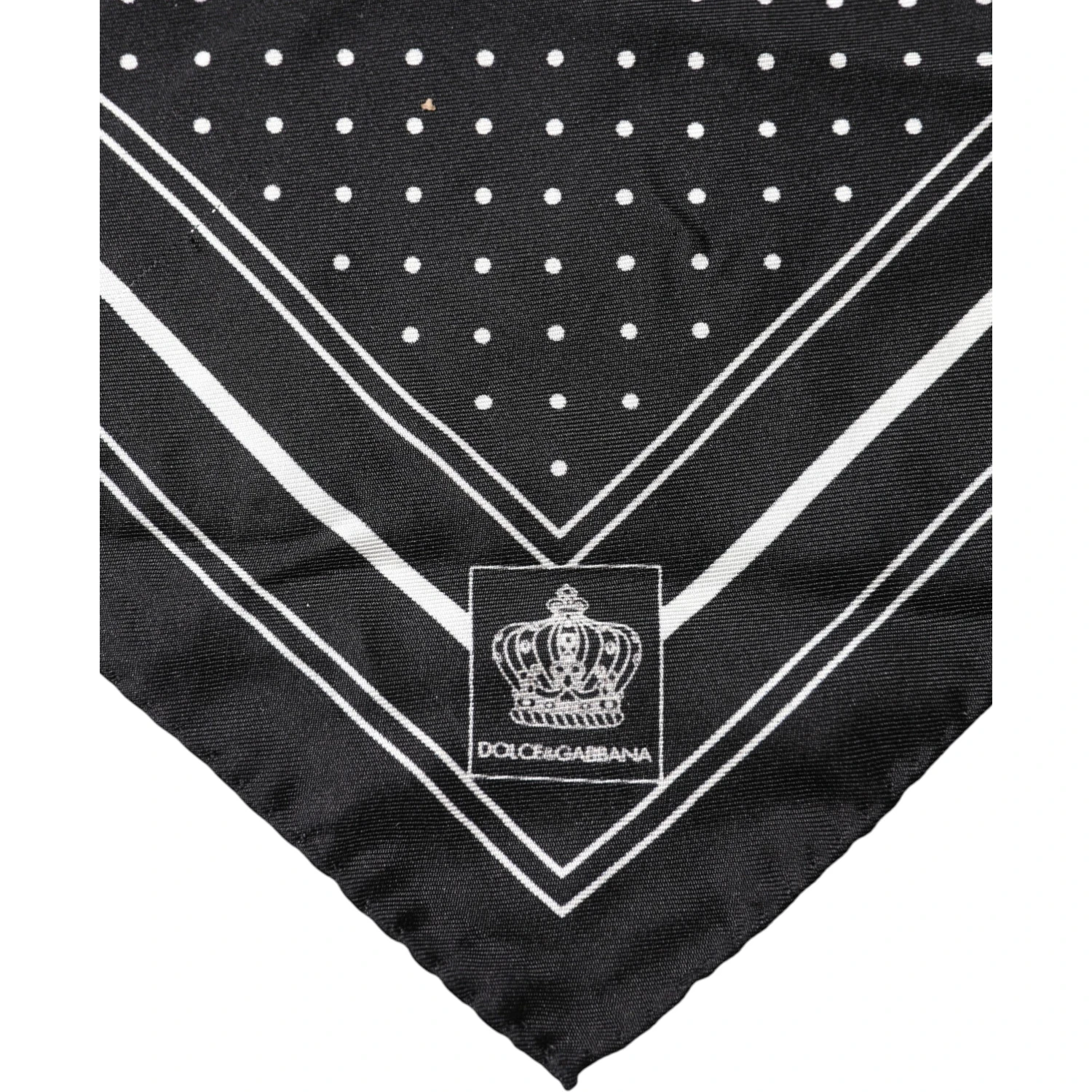 Scarf Black Poka Dot Men Square Handkerchief