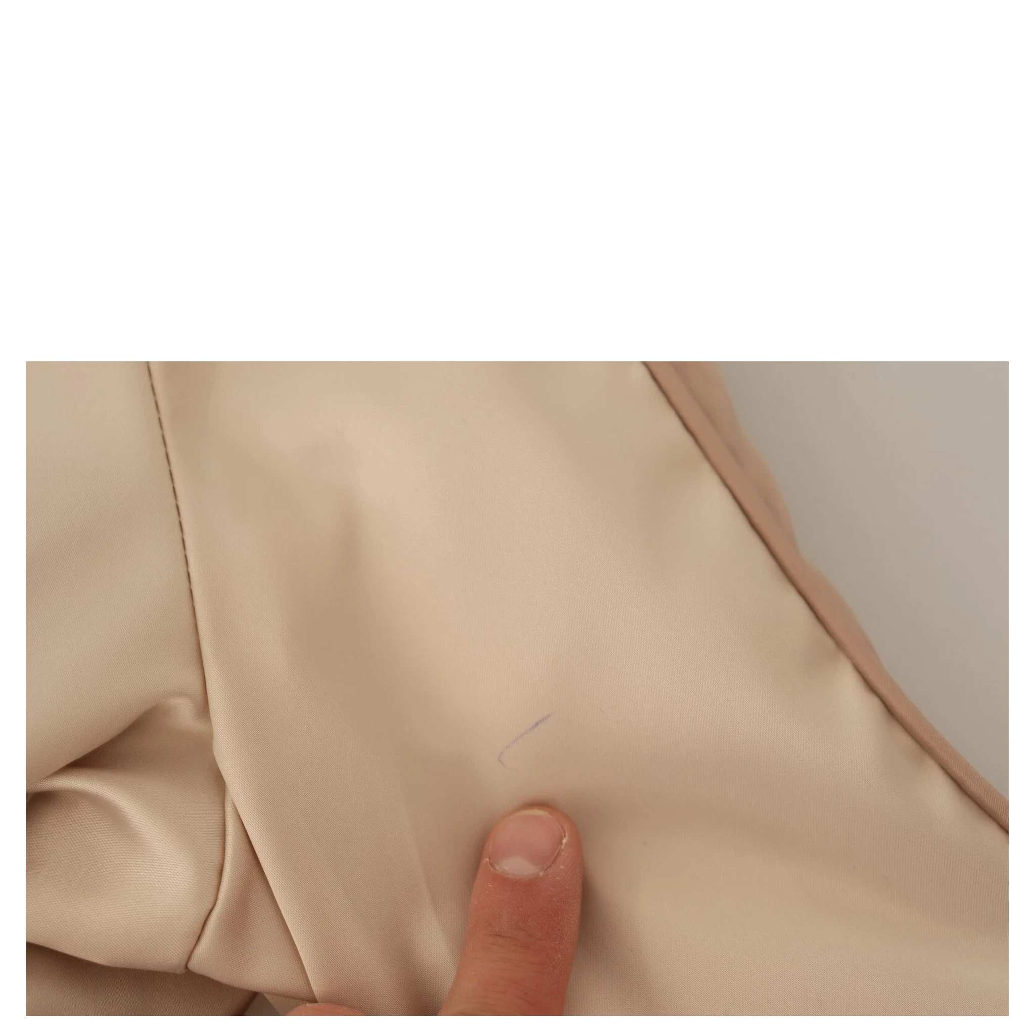 Bomber Full Zip Beige Long Sleeves Polyester Jacket