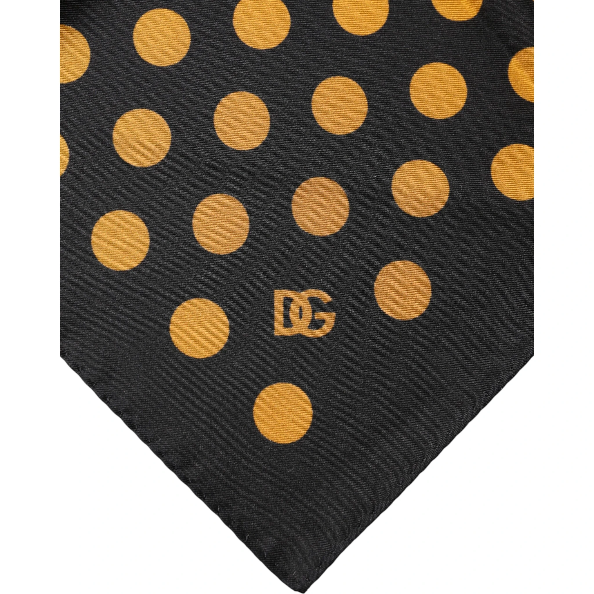 Black Polka Dot Square Handkerchief Scarf