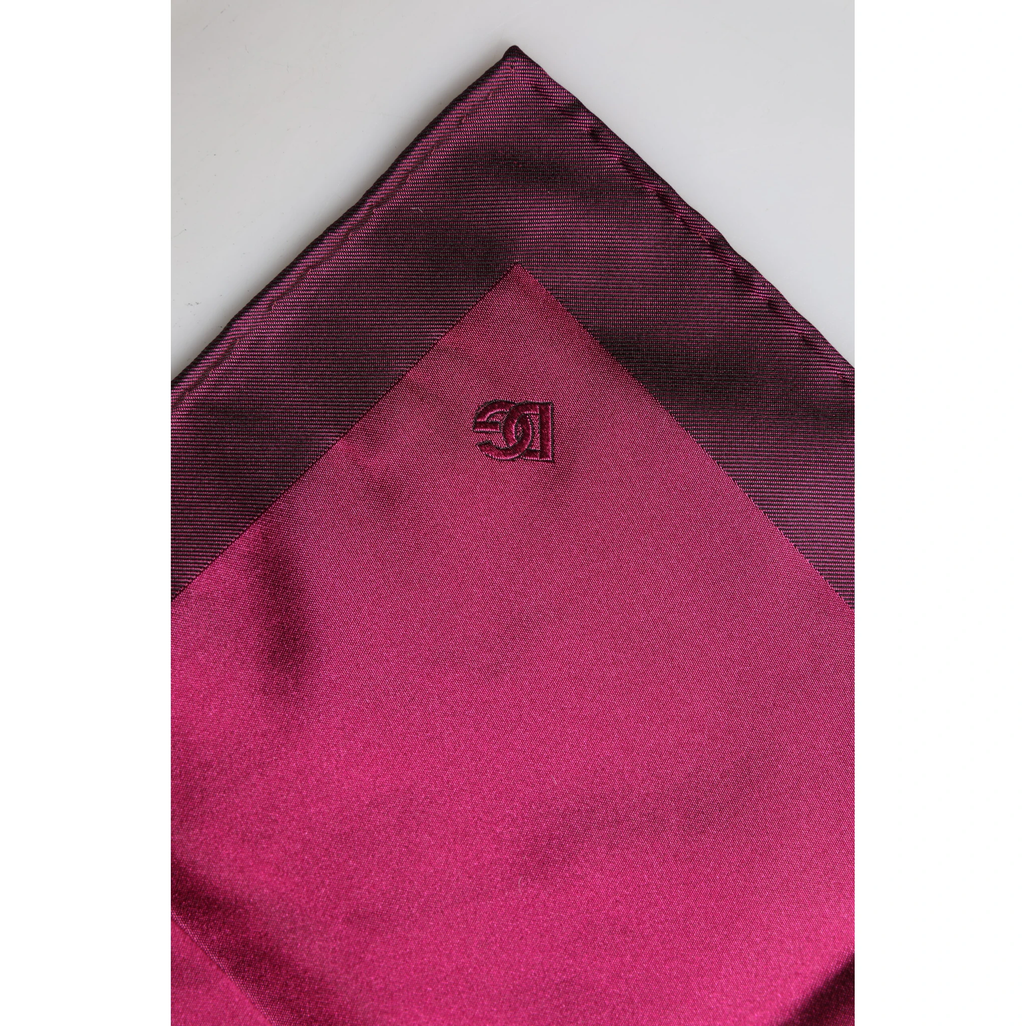 Maroon Silk Lace Stole Square Foulard Scarf
