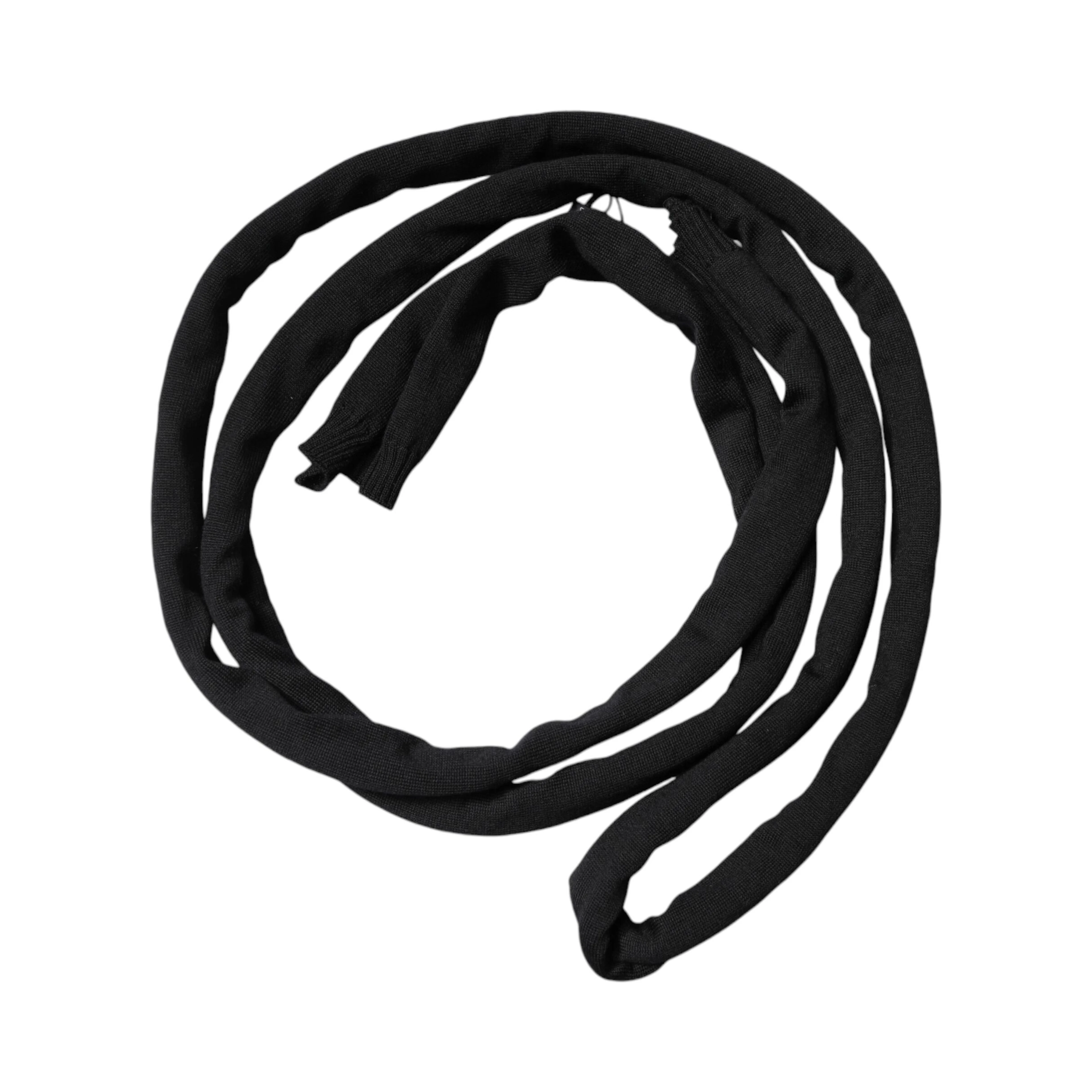 Black Wool Knitted Neck Wrap Shawl Men Scarf