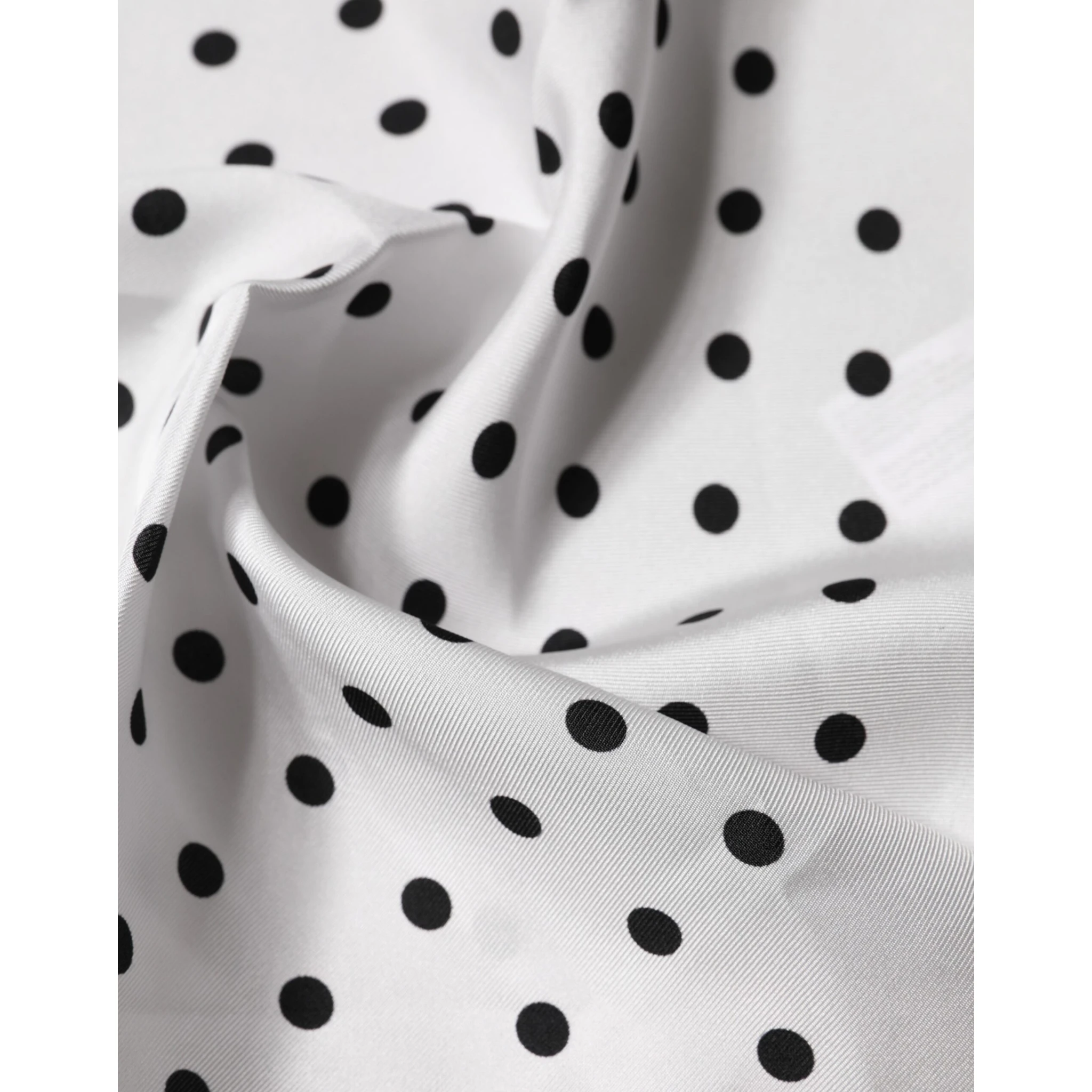 White Polka Dot Square Handkerchief Scarf
