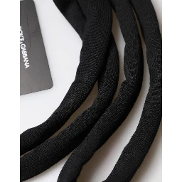 Black Wool Knitted Neck Wrap Shawl Men Scarf