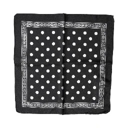 Black Polka Dot Square Handkerchief Scarf