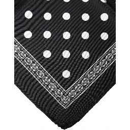 Black Polka Dot Square Handkerchief Scarf