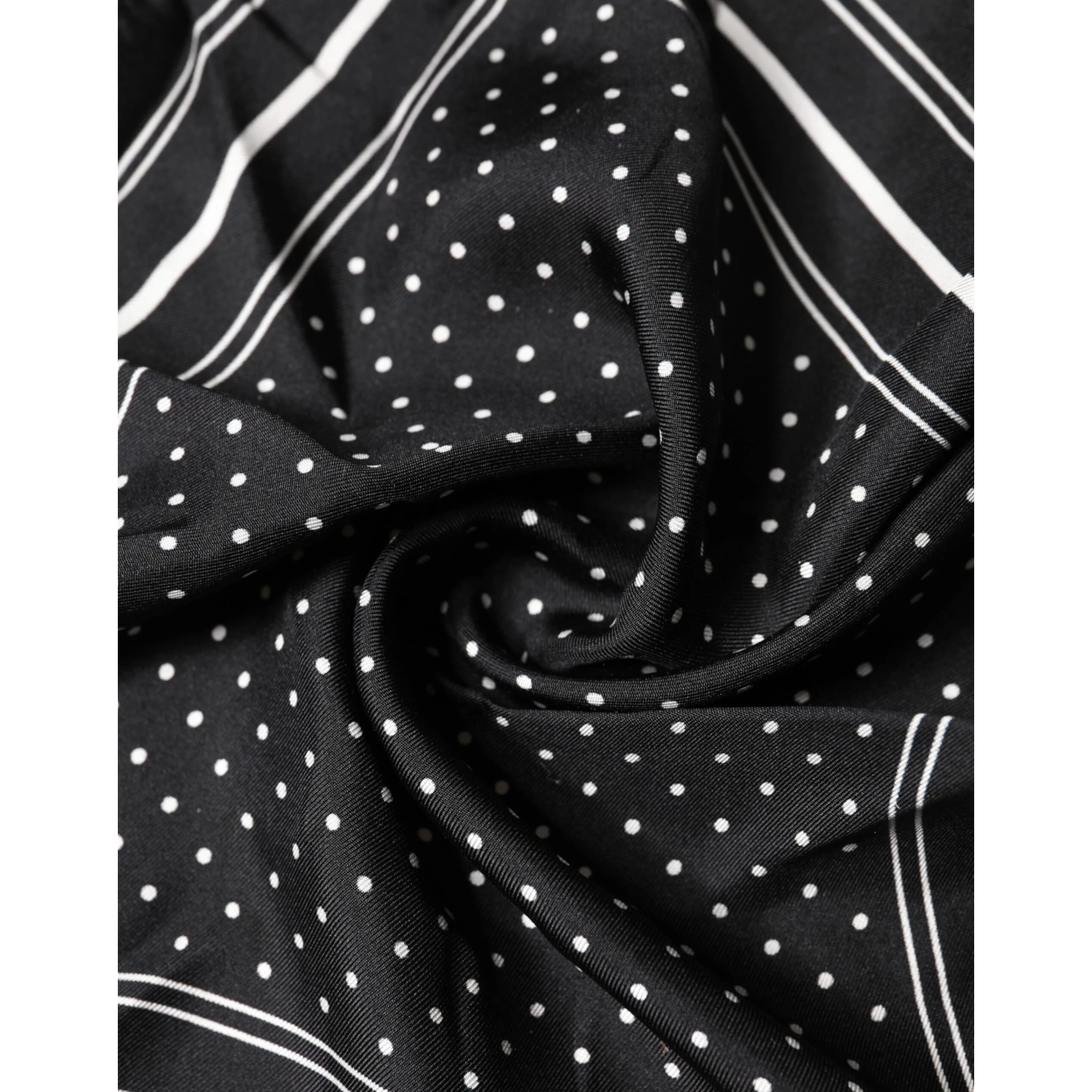 Scarf Black Poka Dot Men Square Handkerchief