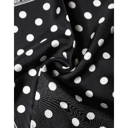 Black Polka Dot Square Handkerchief Scarf