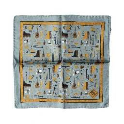 Blue Jazz Club Square Handkerchief Scarf