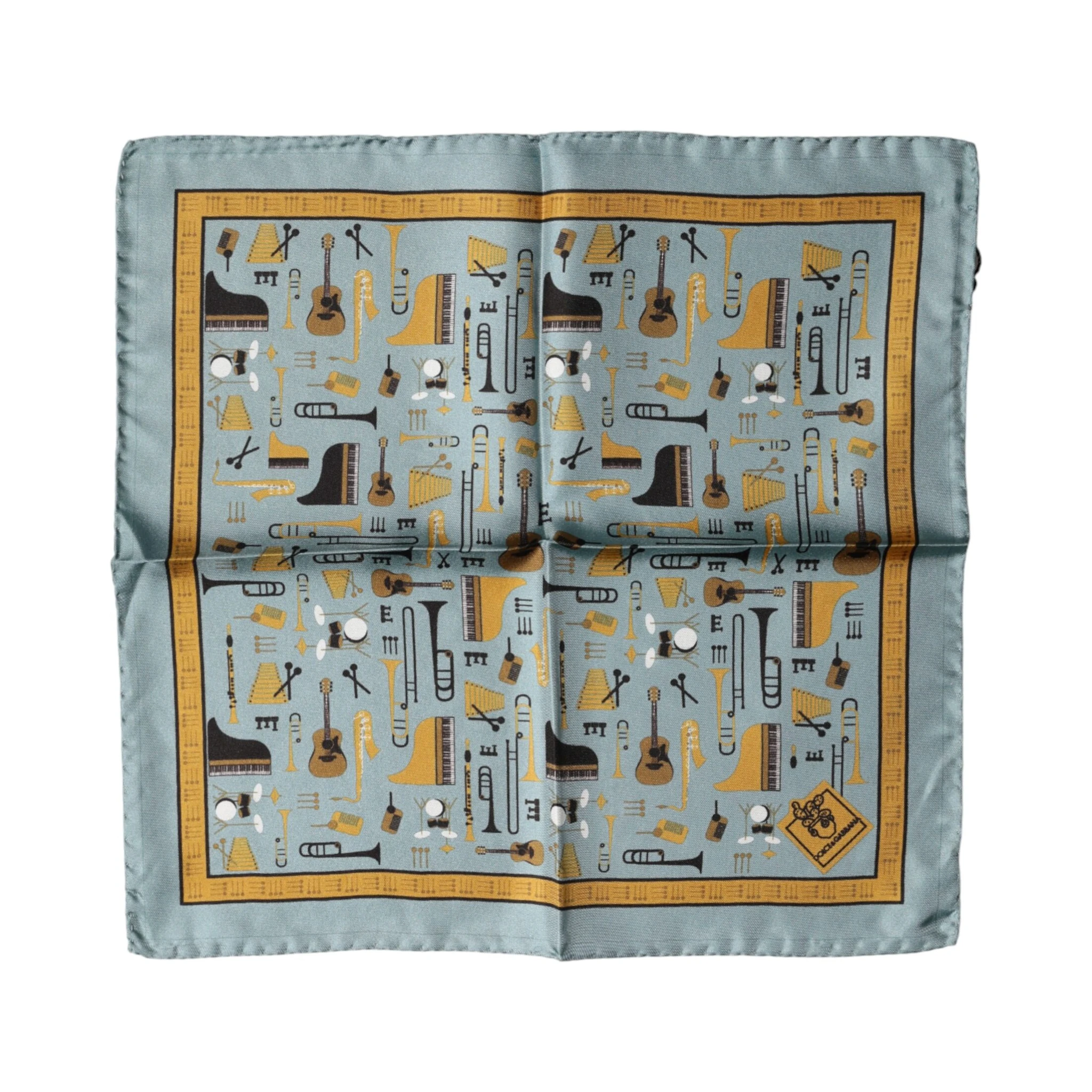 Blue Jazz Club Square Handkerchief Scarf