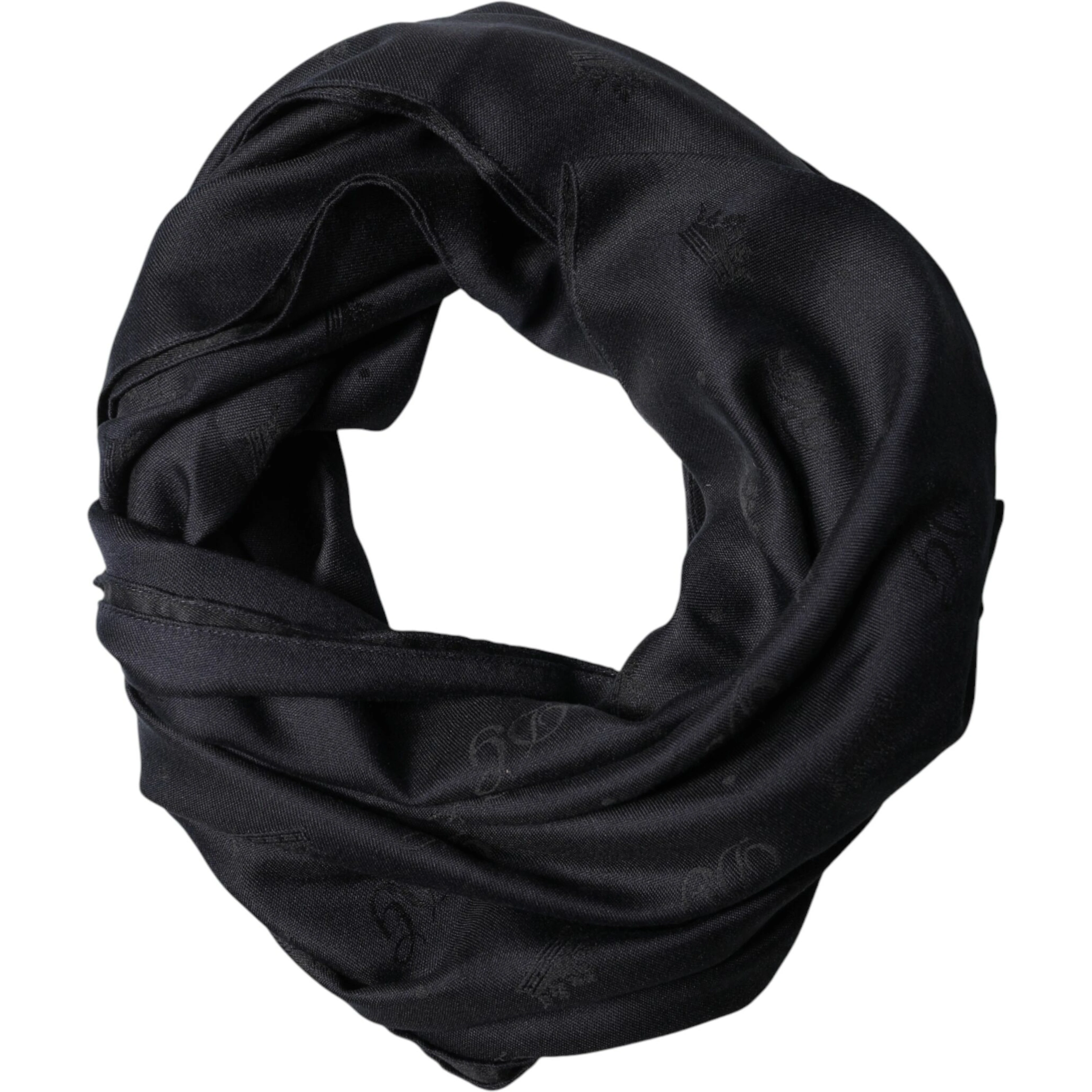 Black Lace Stole Silk NeckWrap Shawl Scarf
