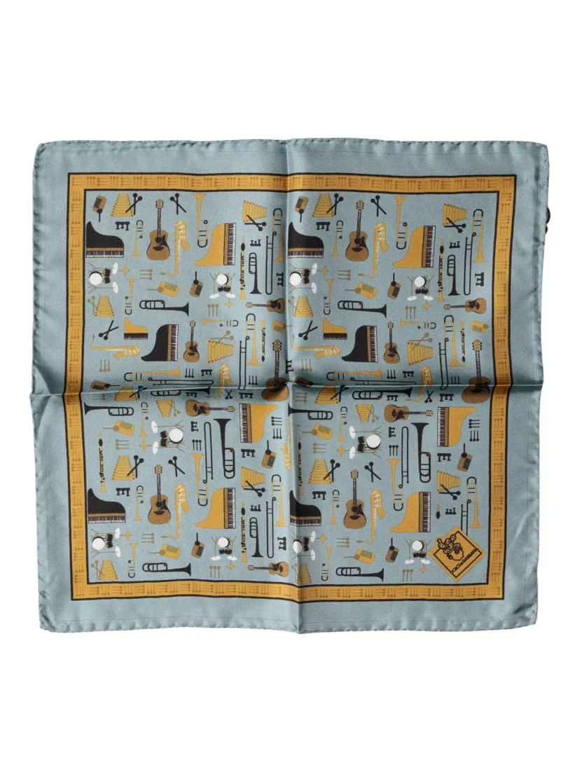 Blue Jazz Club Square Handkerchief Scarf
