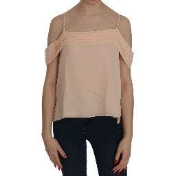 Orange Off Shoulder Strap Square Neck Top Blouse