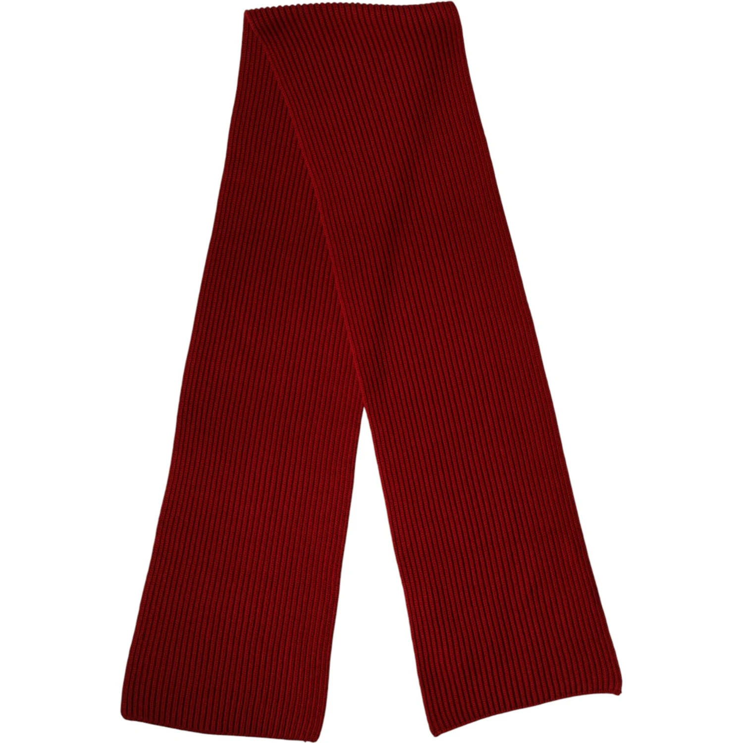 Red Wool Knitted Neck Wrap Shawl Men Scarf