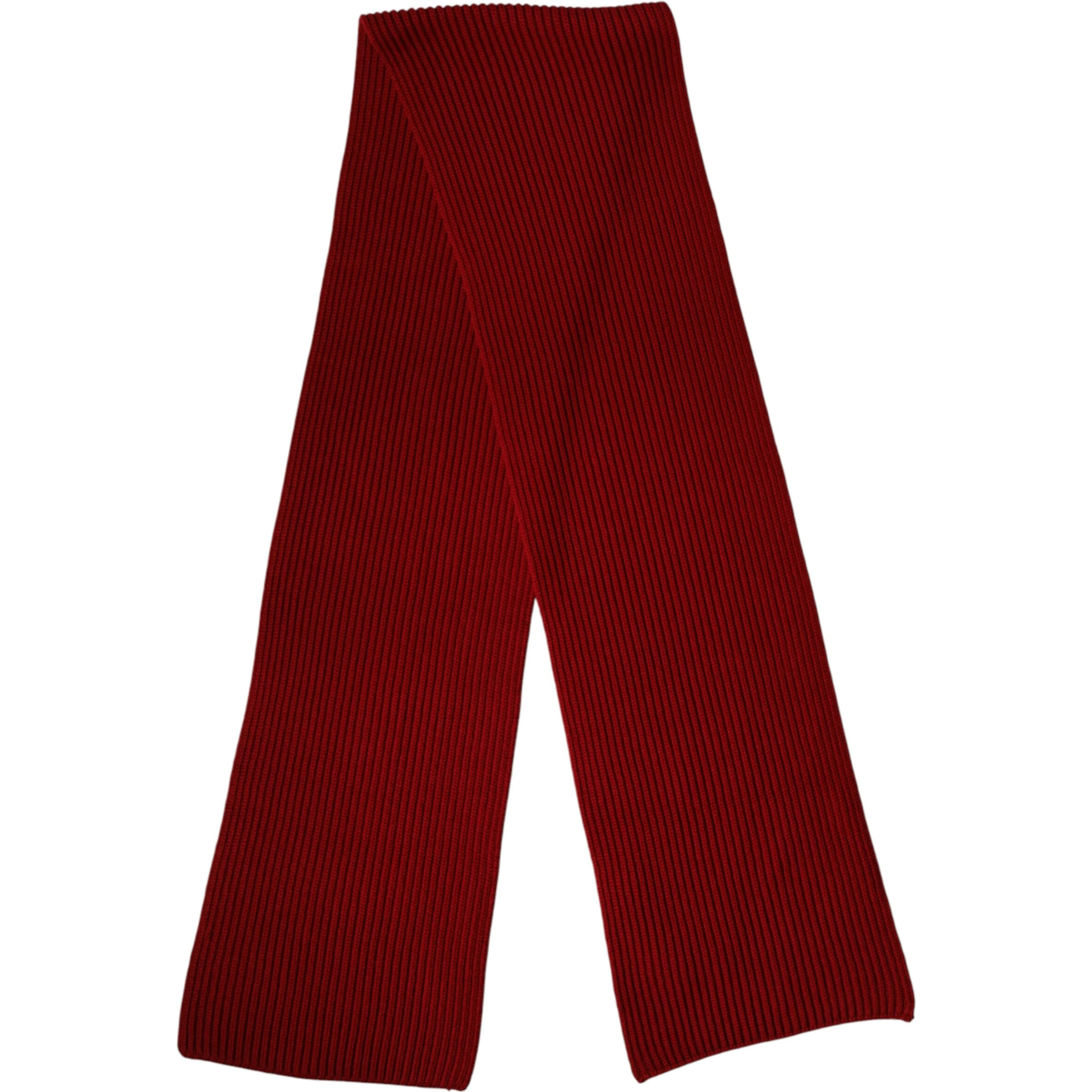 Red Wool Knitted Neck Wrap Shawl Men Scarf