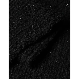 Black Wool Fringes Neck Wrap Foulard Scarf