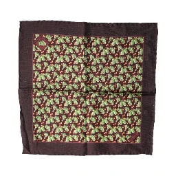 Brown Cactus Print Square Handkerchief Scarf