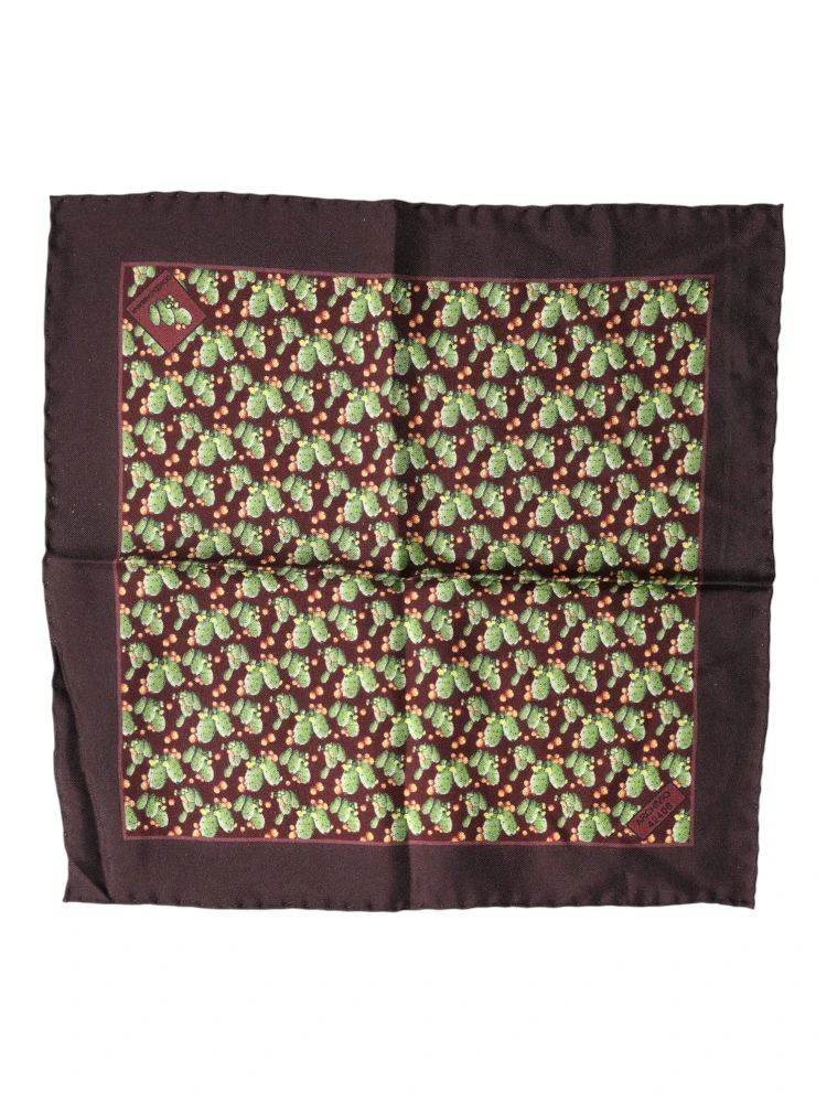 Brown Cactus Print Square Handkerchief Scarf alternative