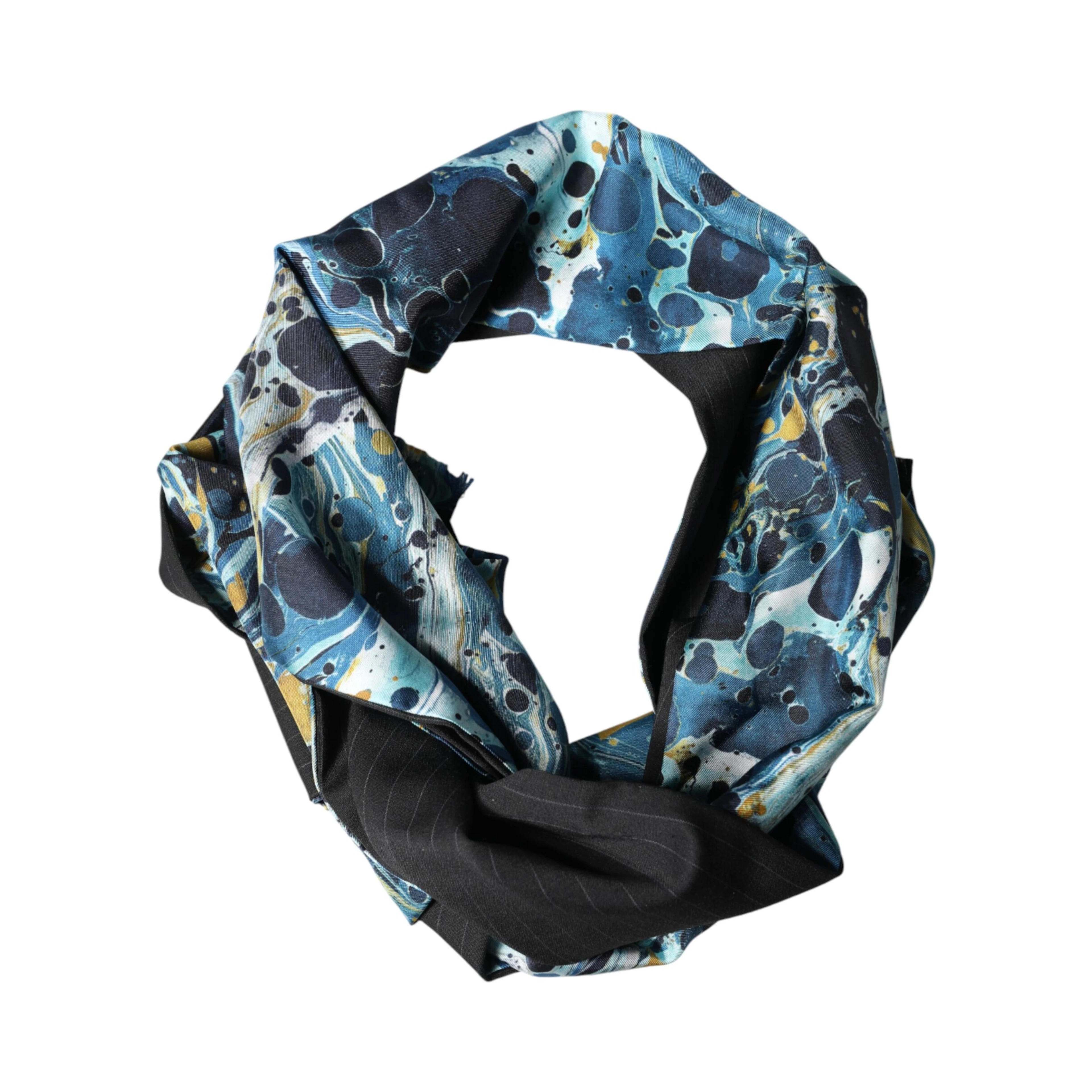 Multicolor Marble Neck Wrap Foulard Scarf