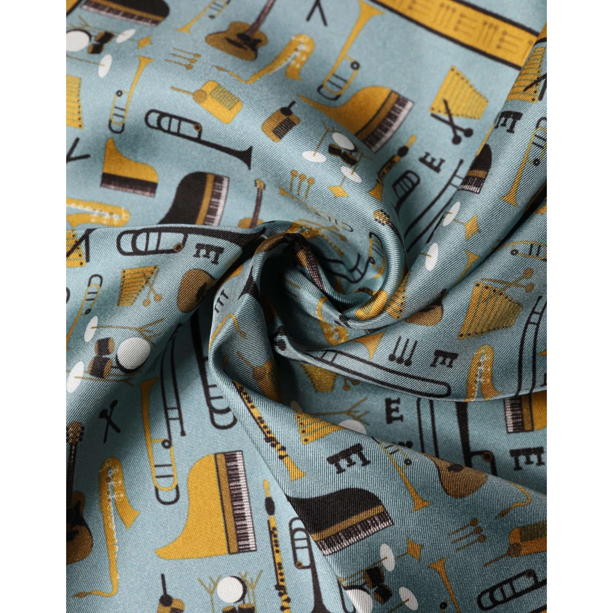 Blue Jazz Club Square Handkerchief Scarf