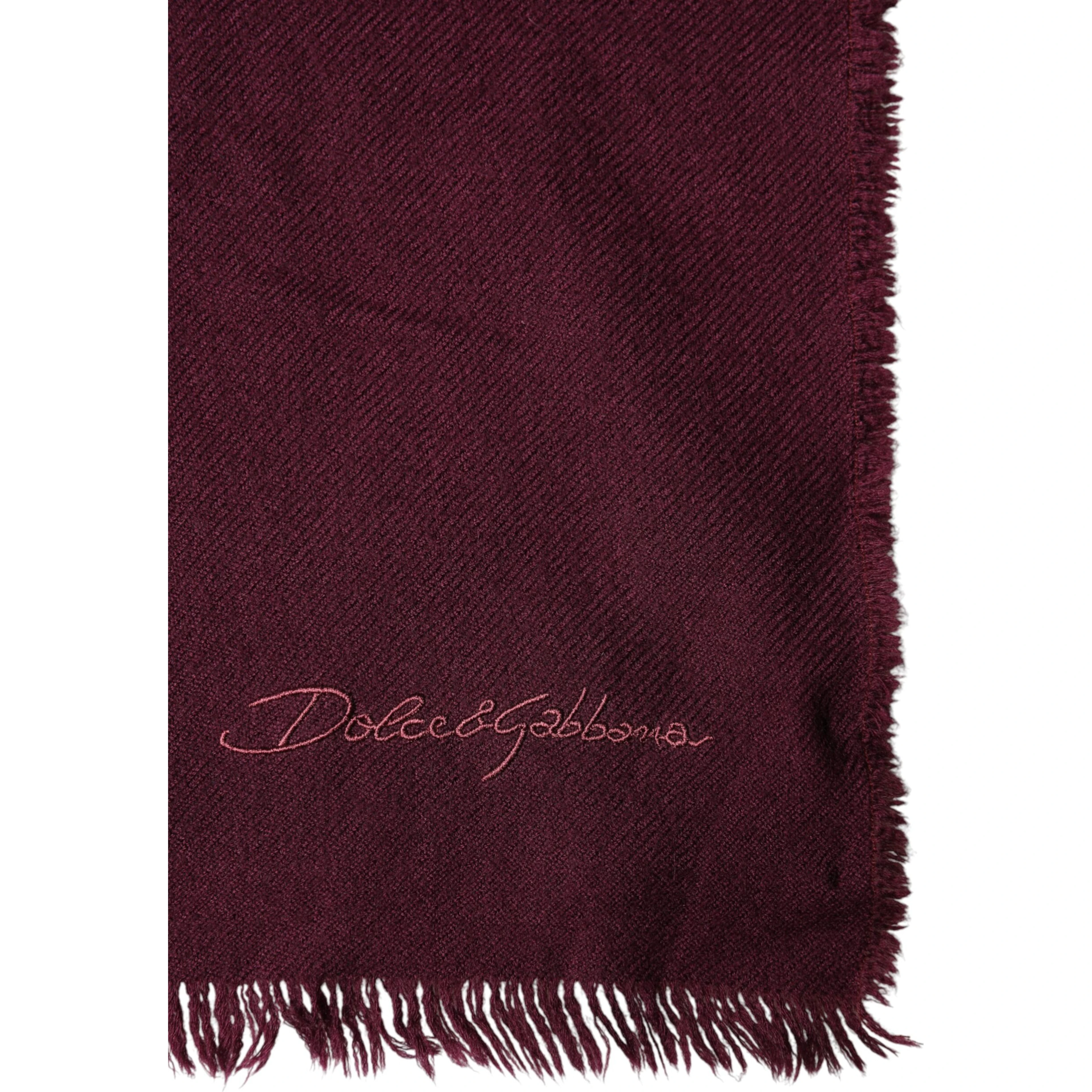 Maroon Cashmere Fringes Neck Wrap Shawl Scarf