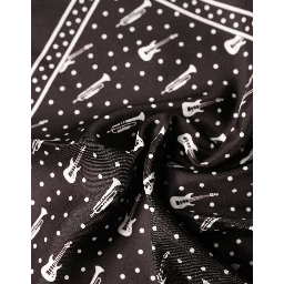Black Guitar Trumpet Men Handkerchief Scarf