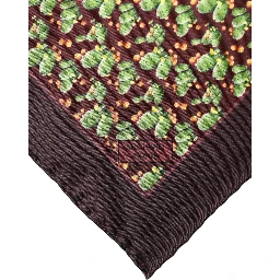 Brown Cactus Print Square Handkerchief Scarf
