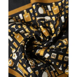 Black Jazz Club Square Handkerchief Scarf