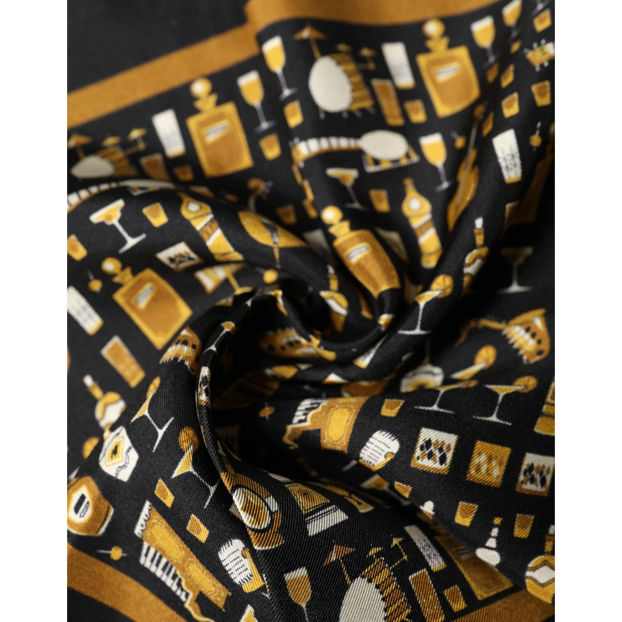 Black Jazz Club Square Handkerchief Scarf