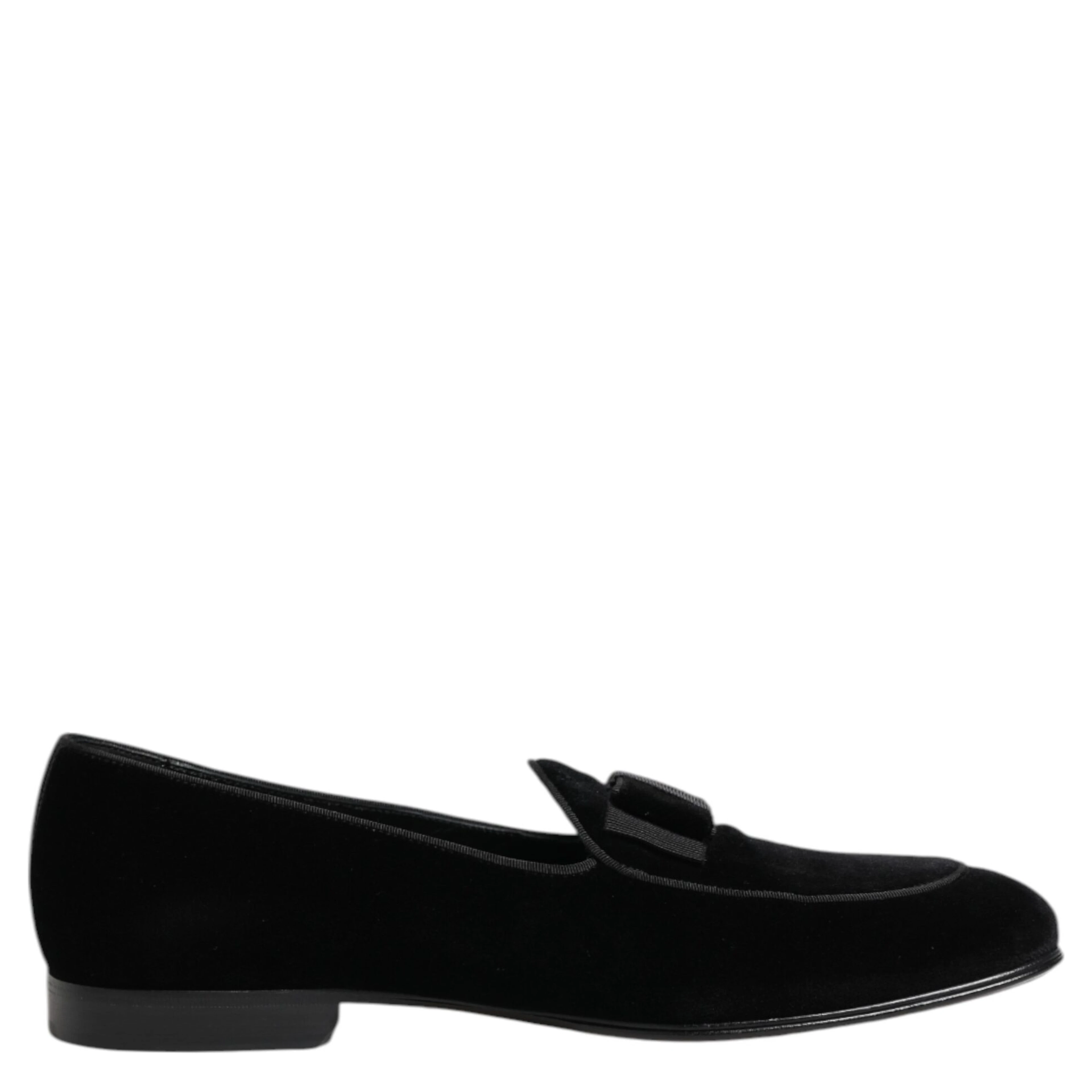 Black Velvet Slip On Loafers Formal Men Shoes