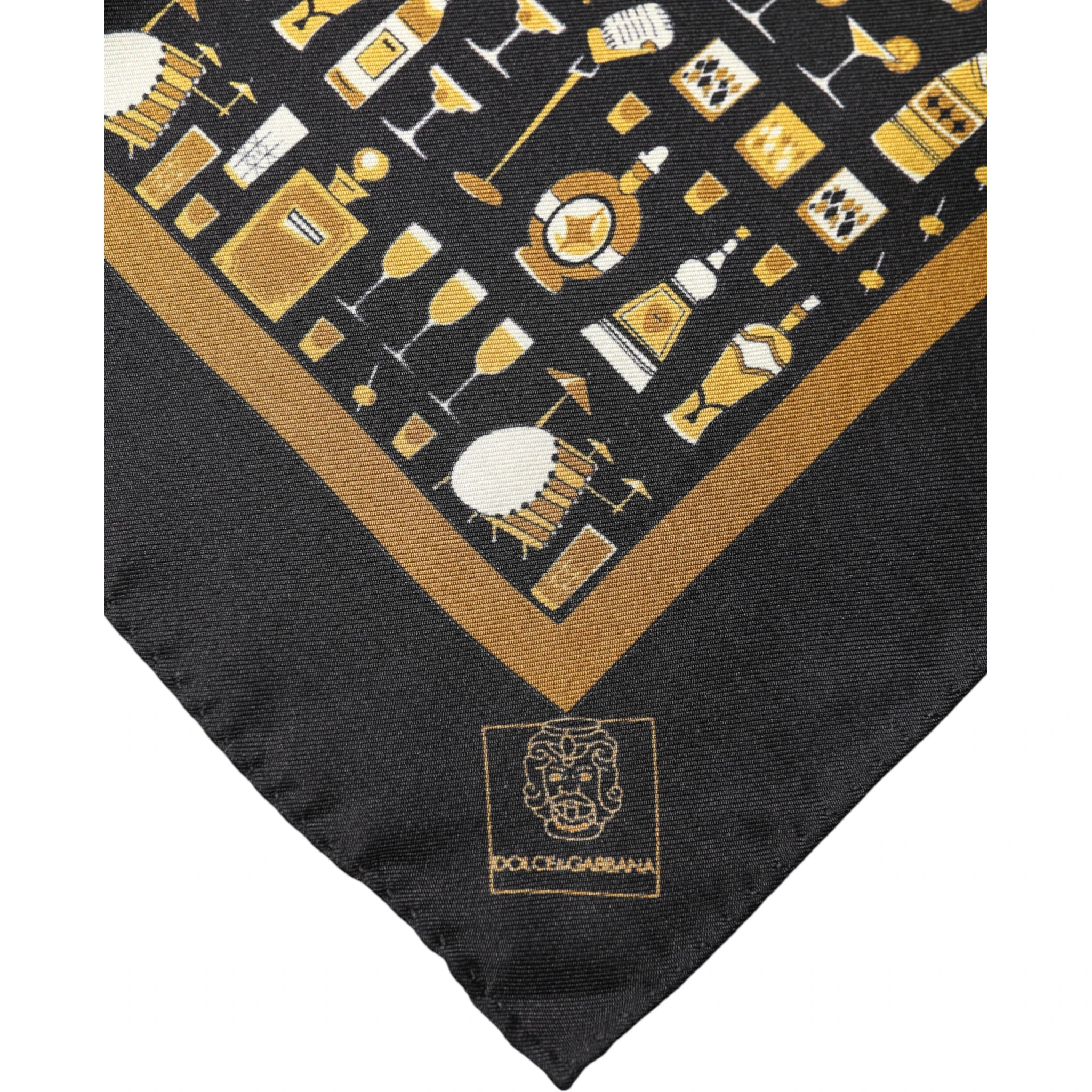 Black Jazz Club Square Handkerchief Scarf