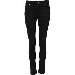 Black Cotton Casual Skinny Denim Jeans