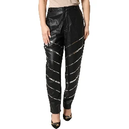 Black Embellished Tapered  Pants