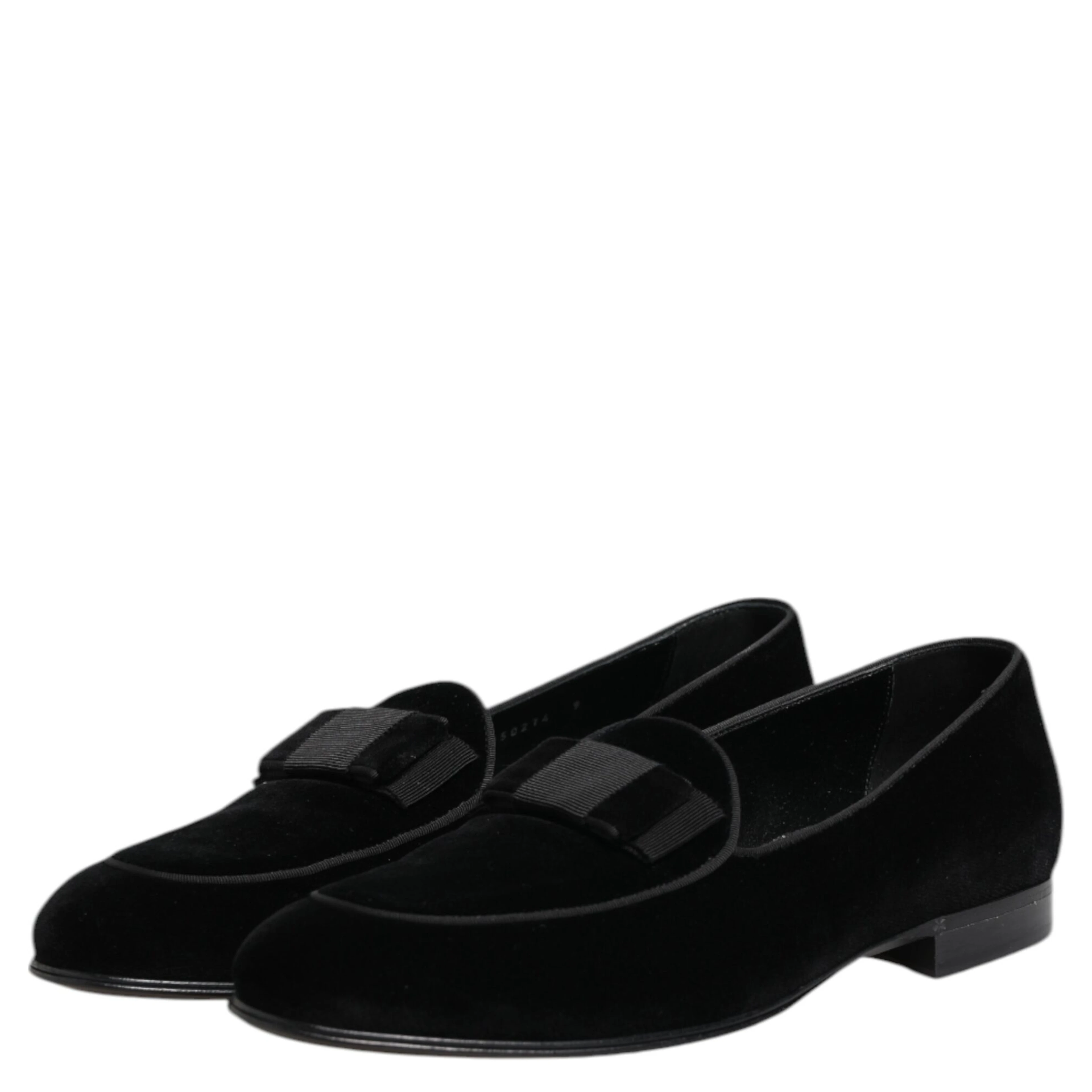Black Velvet Slip On Loafers Formal Men Shoes