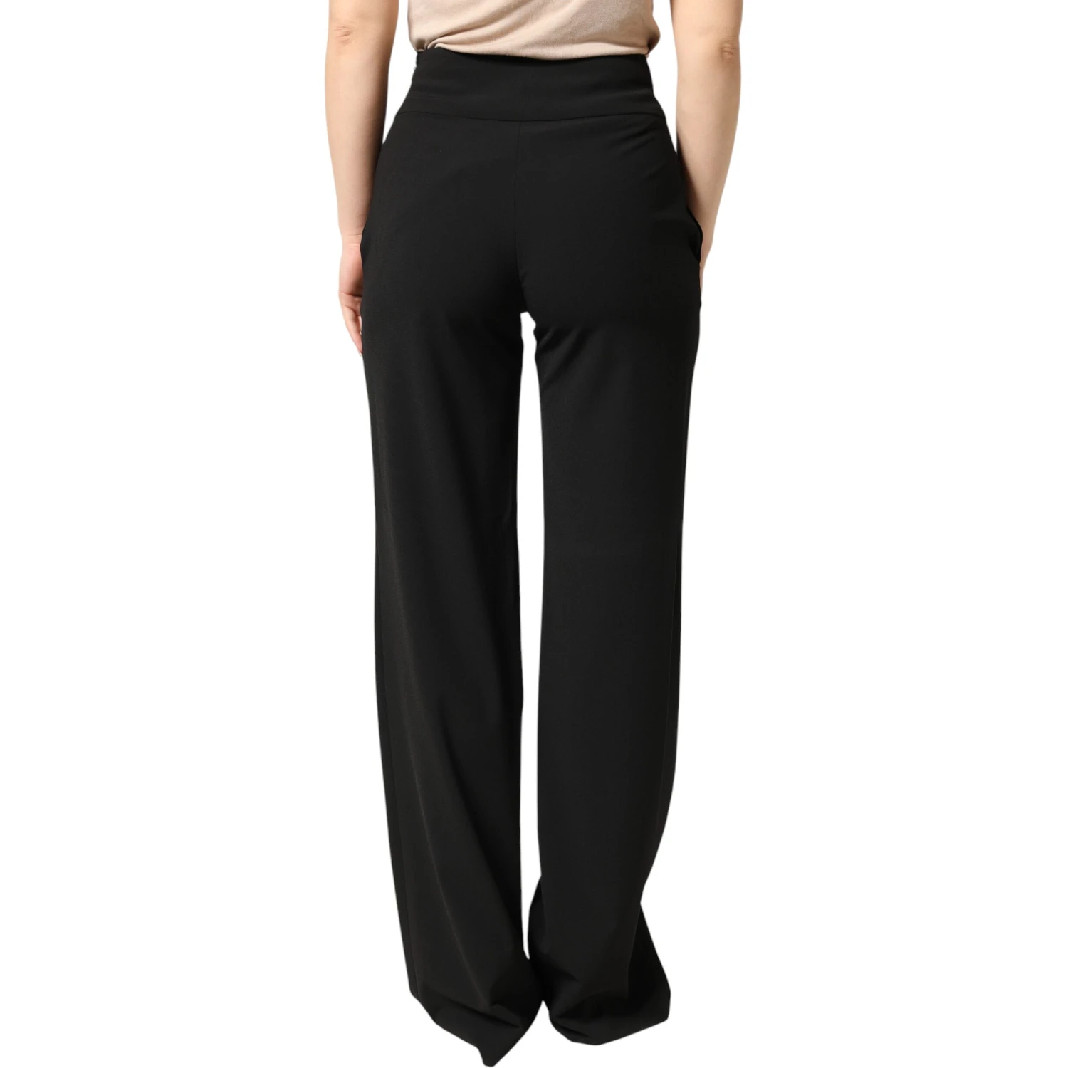 Black High Waist Straight Trouser Formal Pants