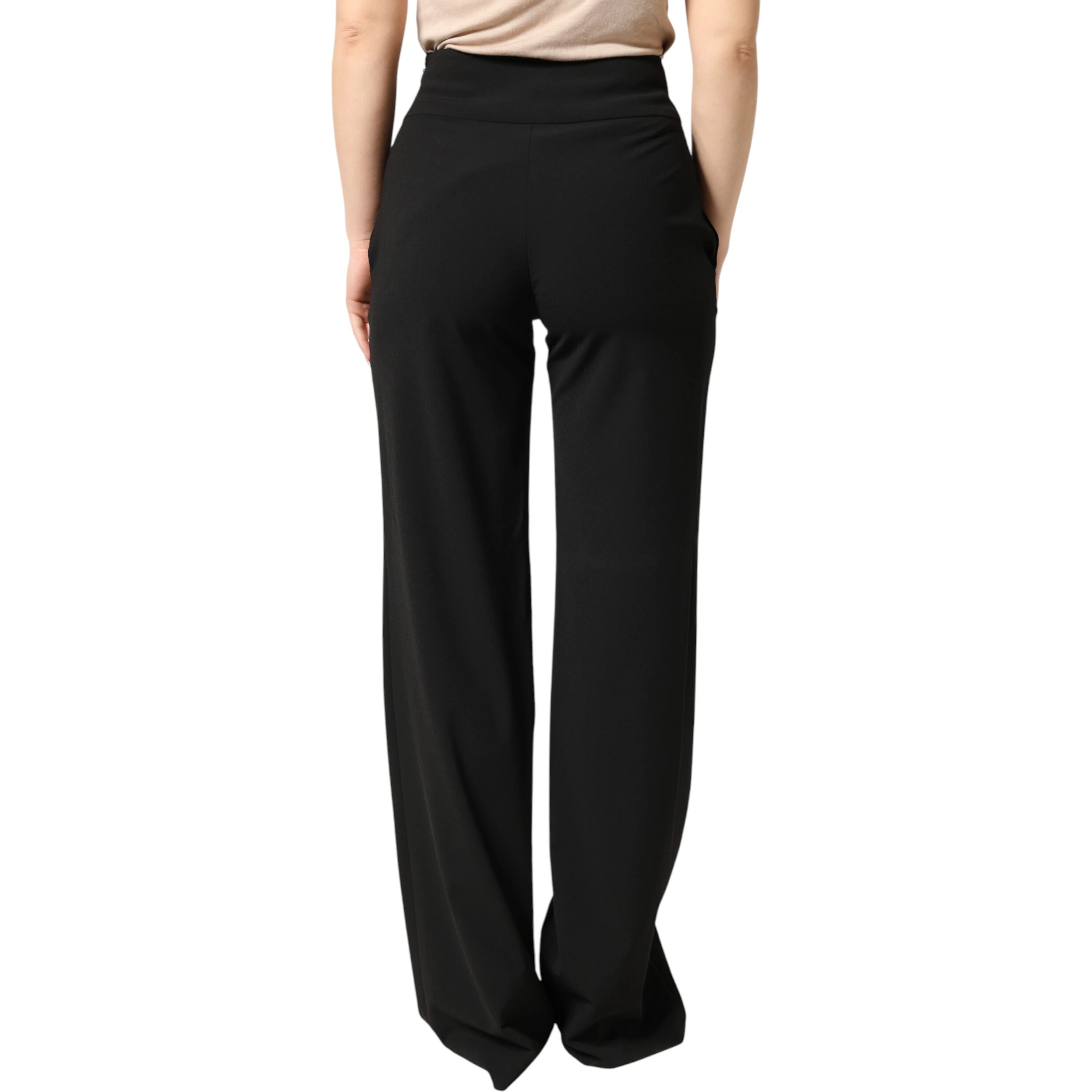 Black High Waist Straight Trouser Formal Pants