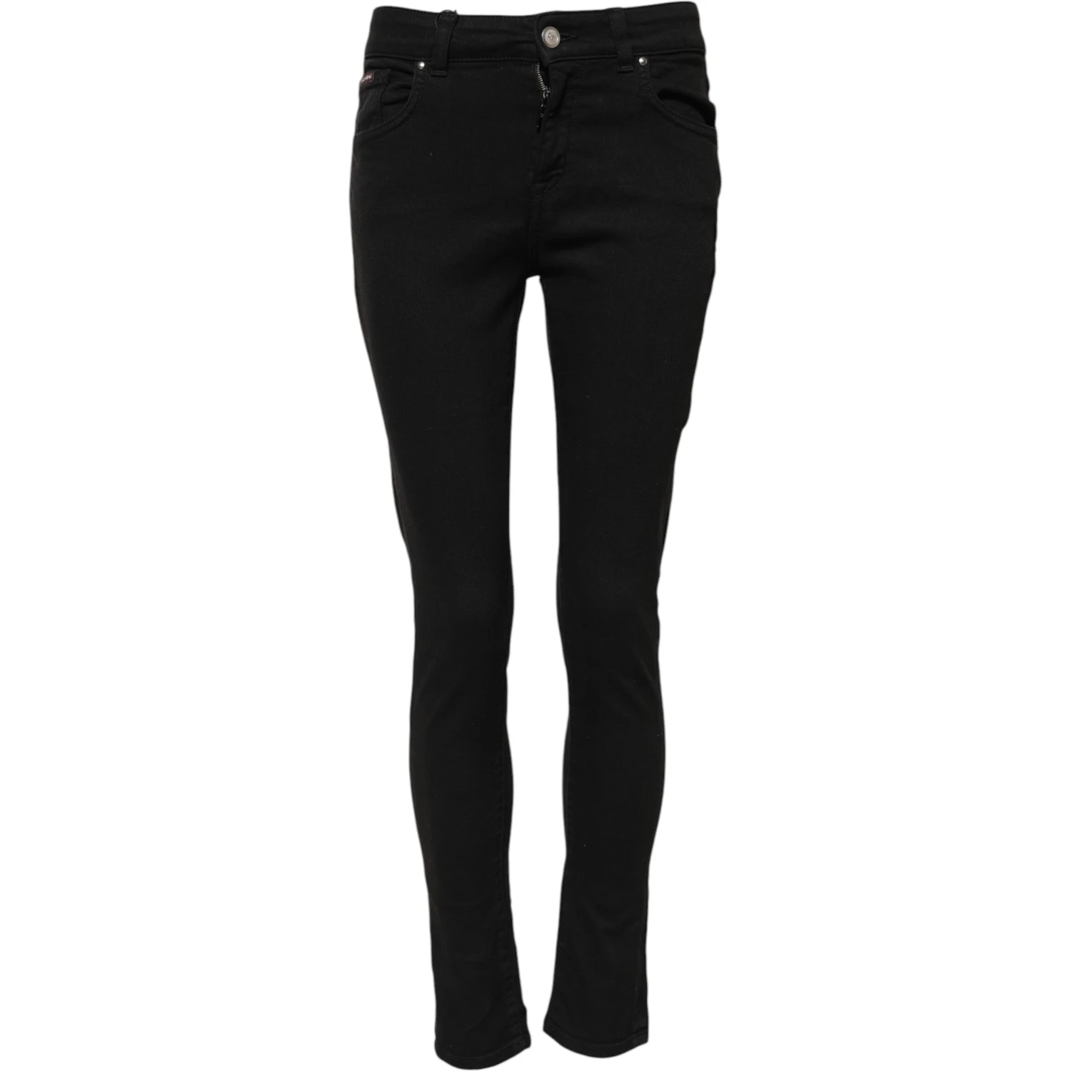 Black Cotton Casual Skinny Denim Jeans