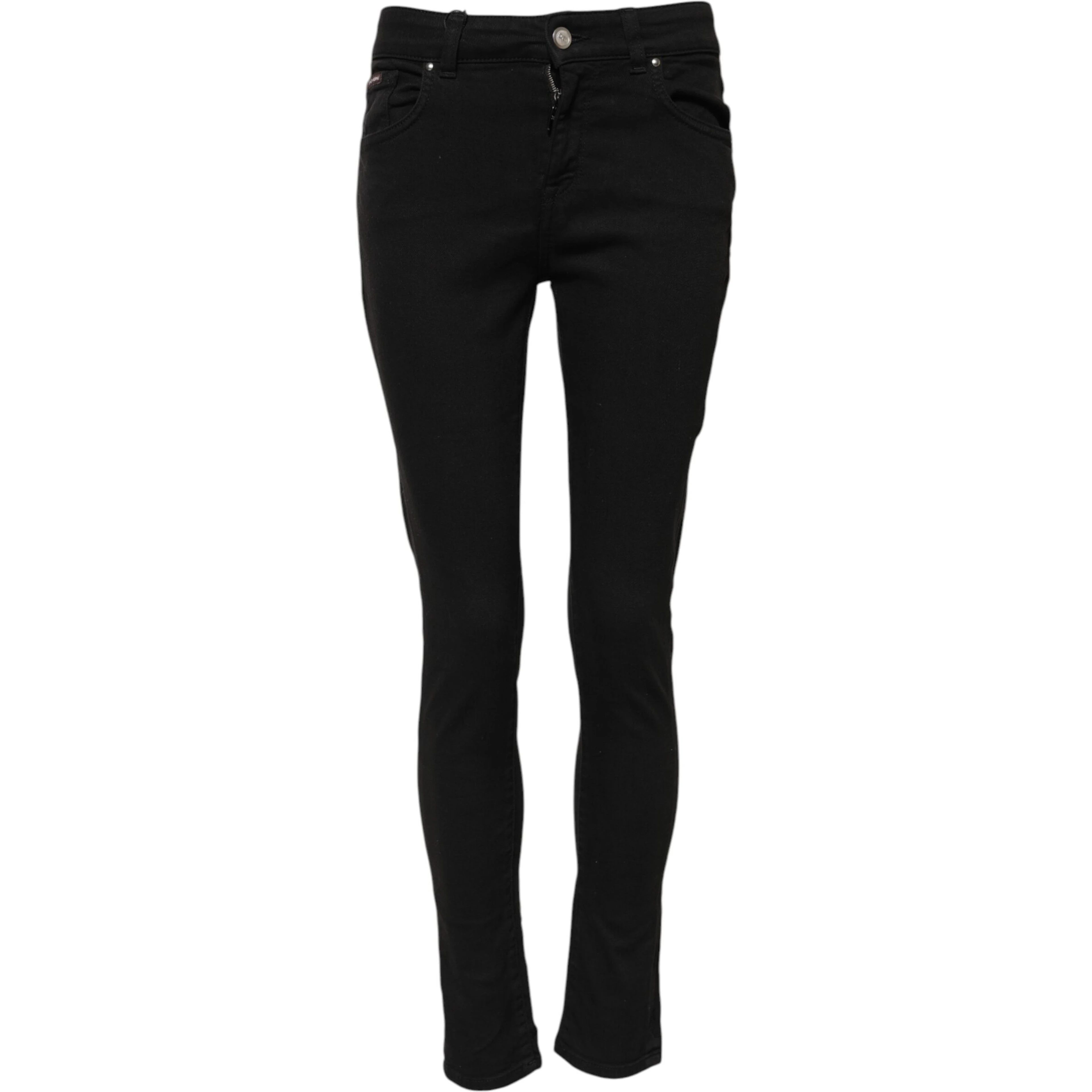 Black Cotton Casual Skinny Denim Jeans