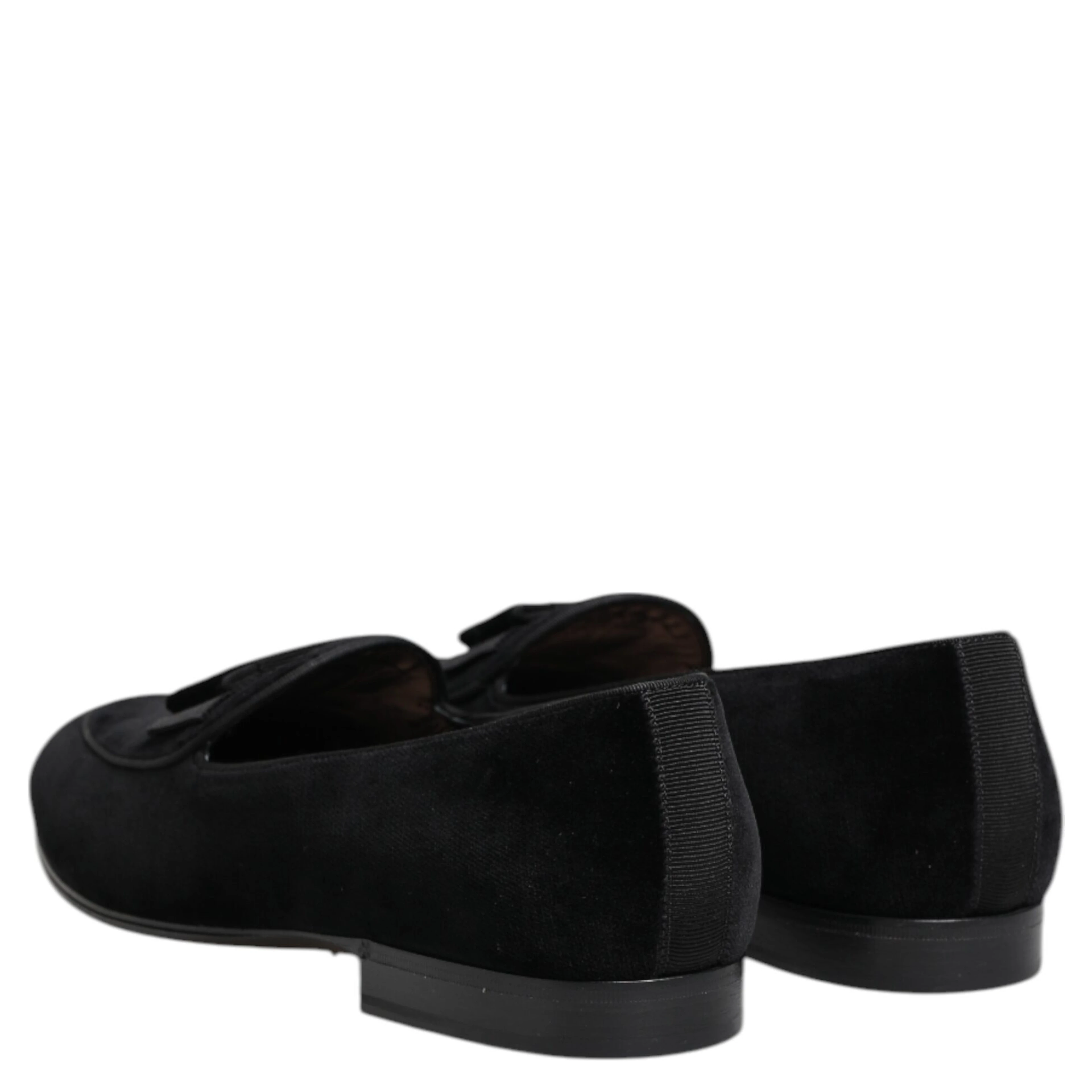 Black Velvet Slip On Loafers Formal Men Shoes