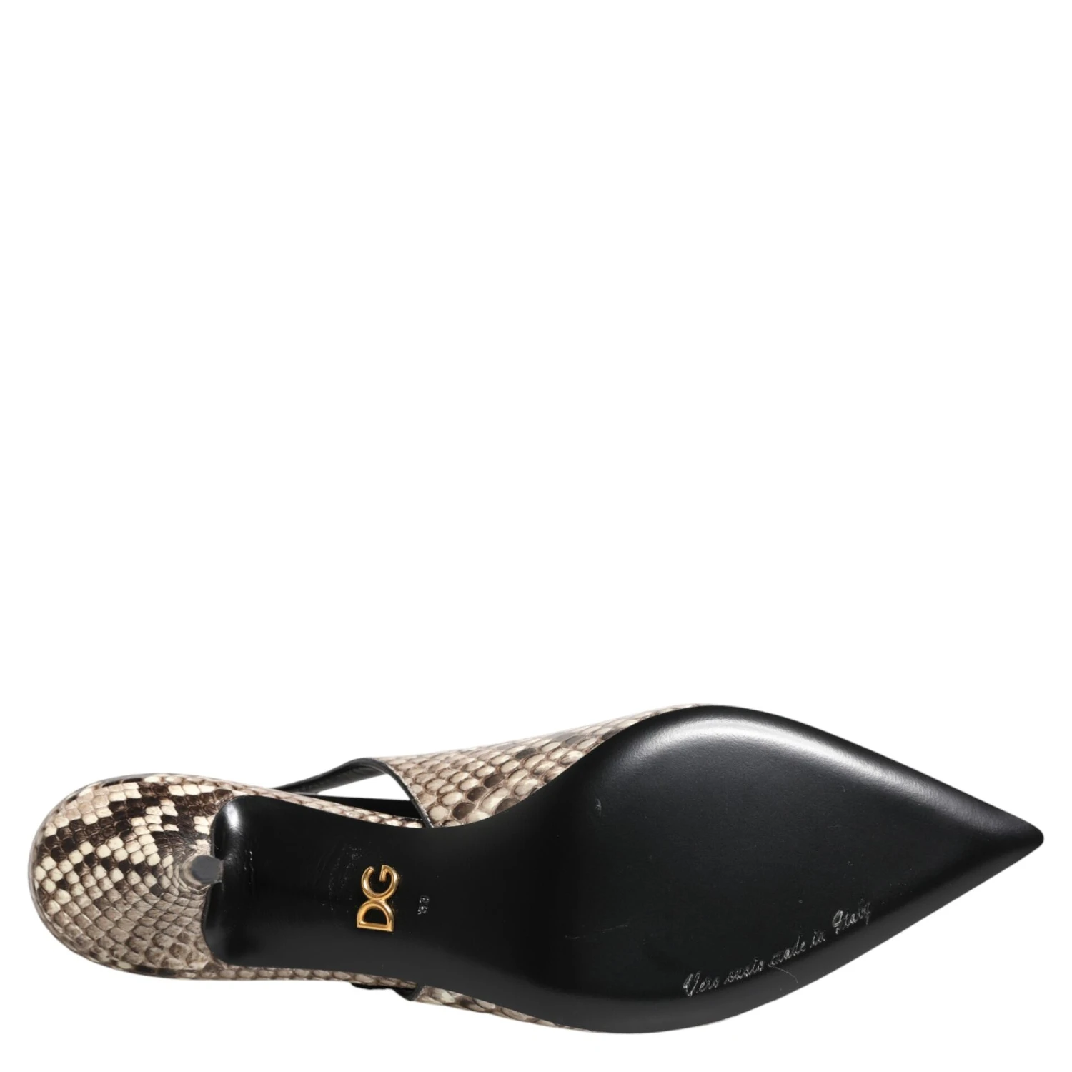 Multicolor Leather Heels Slingback Shoes