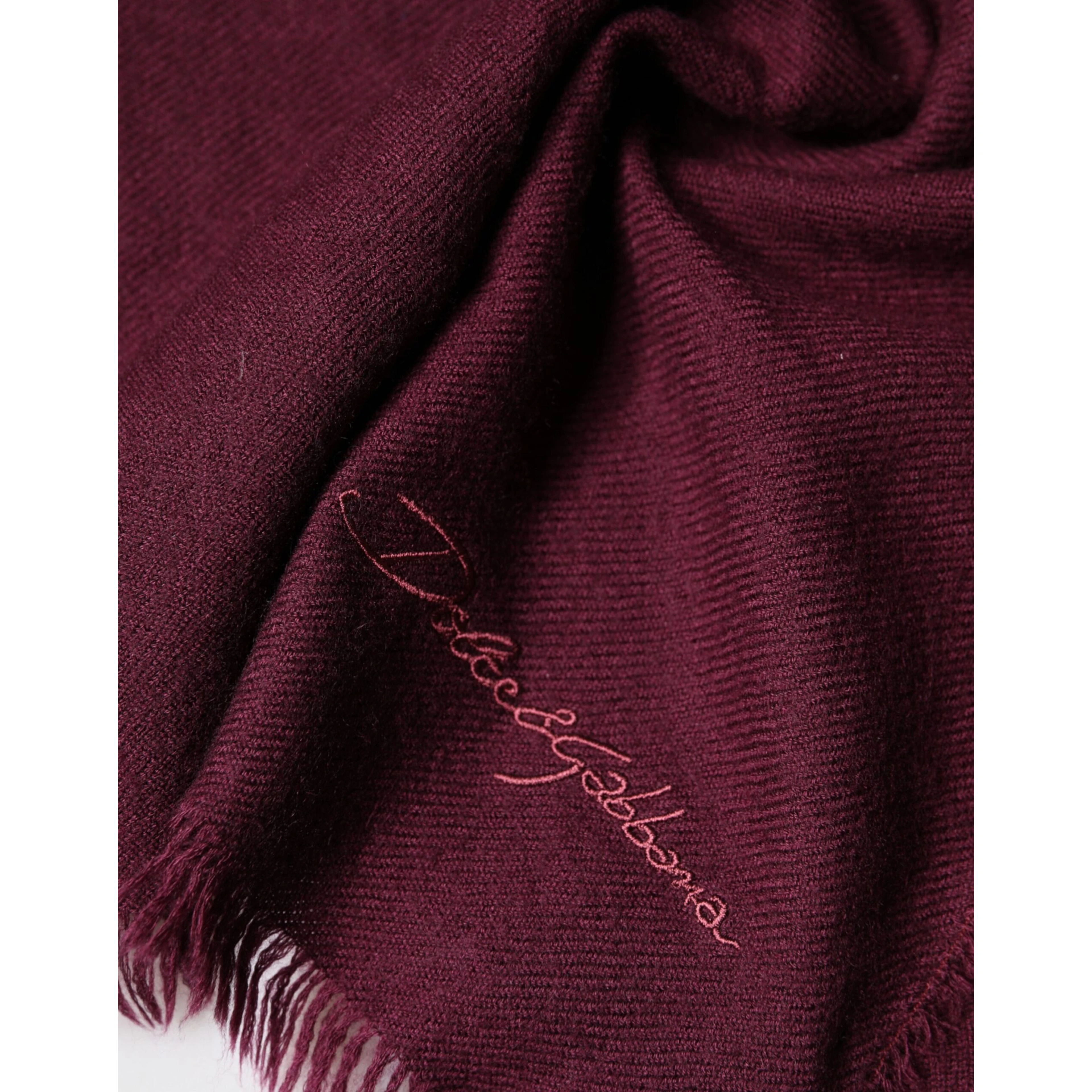 Maroon Cashmere Fringes Neck Wrap Shawl Scarf