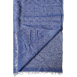 Blue Lace Stole Cotton Neck Wrap Shawl Scarf