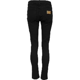 Black Cotton Casual Skinny Denim Jeans