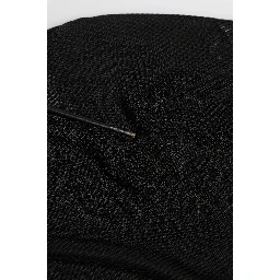 Black Viscose Turtle Neck Pullover Top