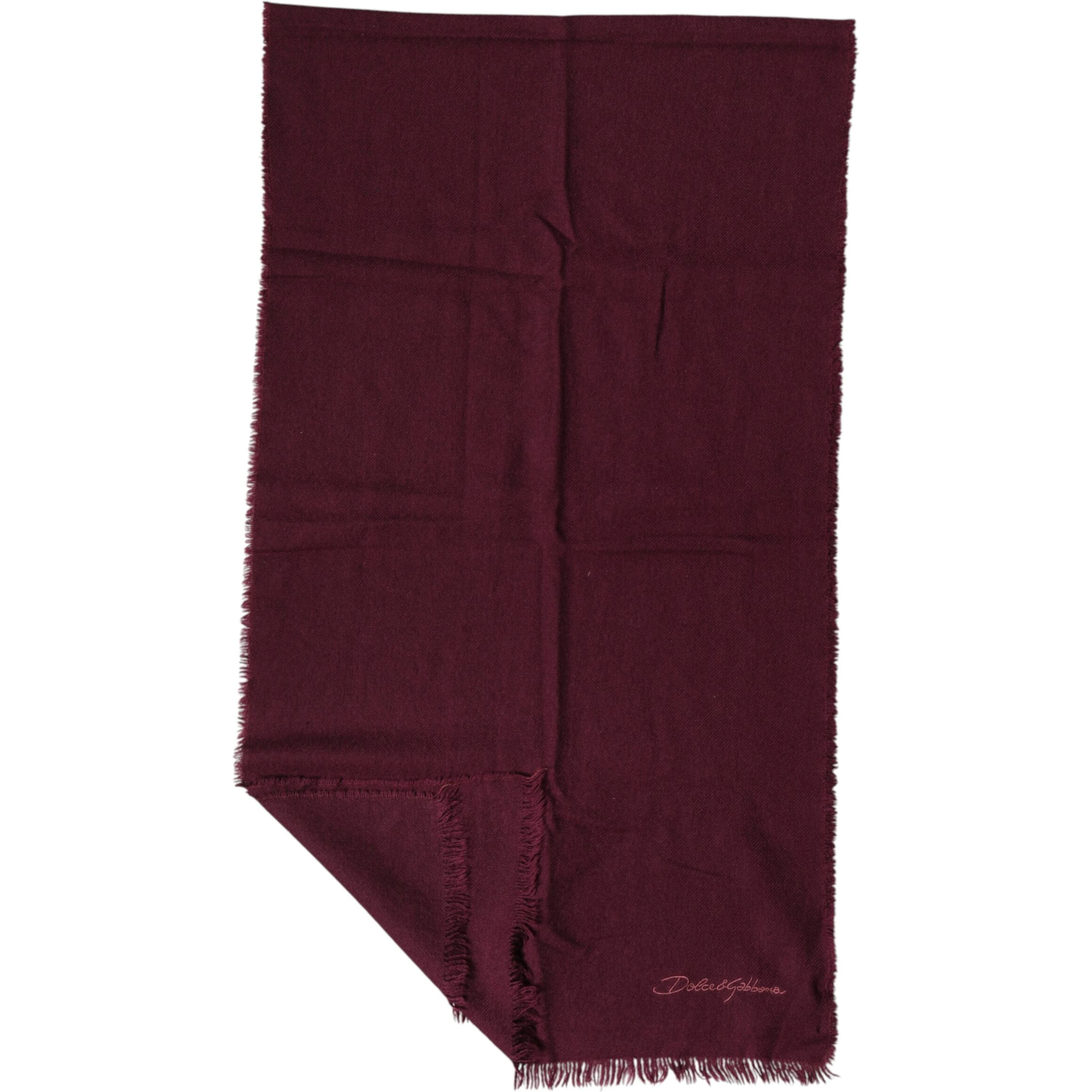 Maroon Cashmere Fringes Neck Wrap Shawl Scarf