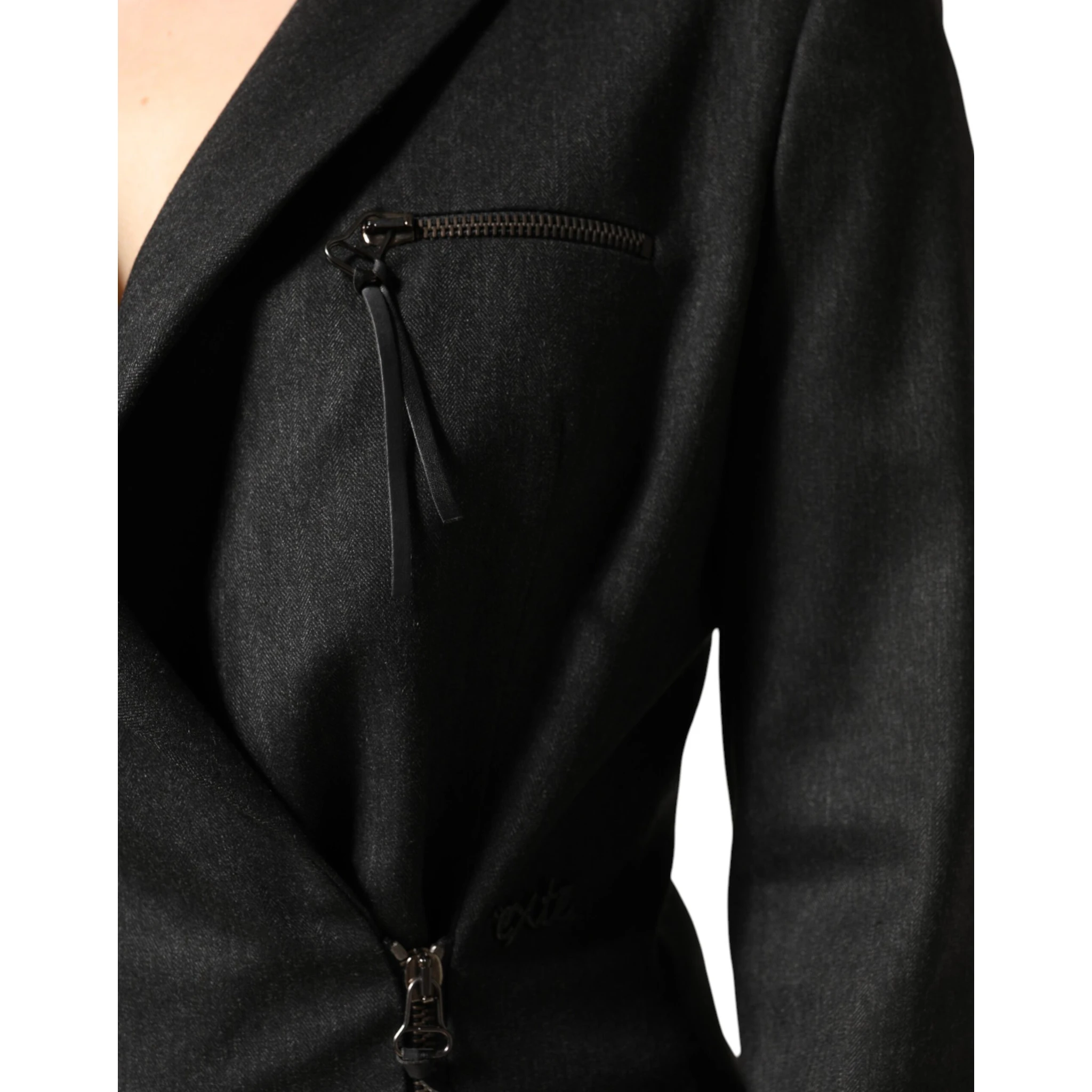 Black Double Breasted Pants Blazer Jacket 2 Piece Suit