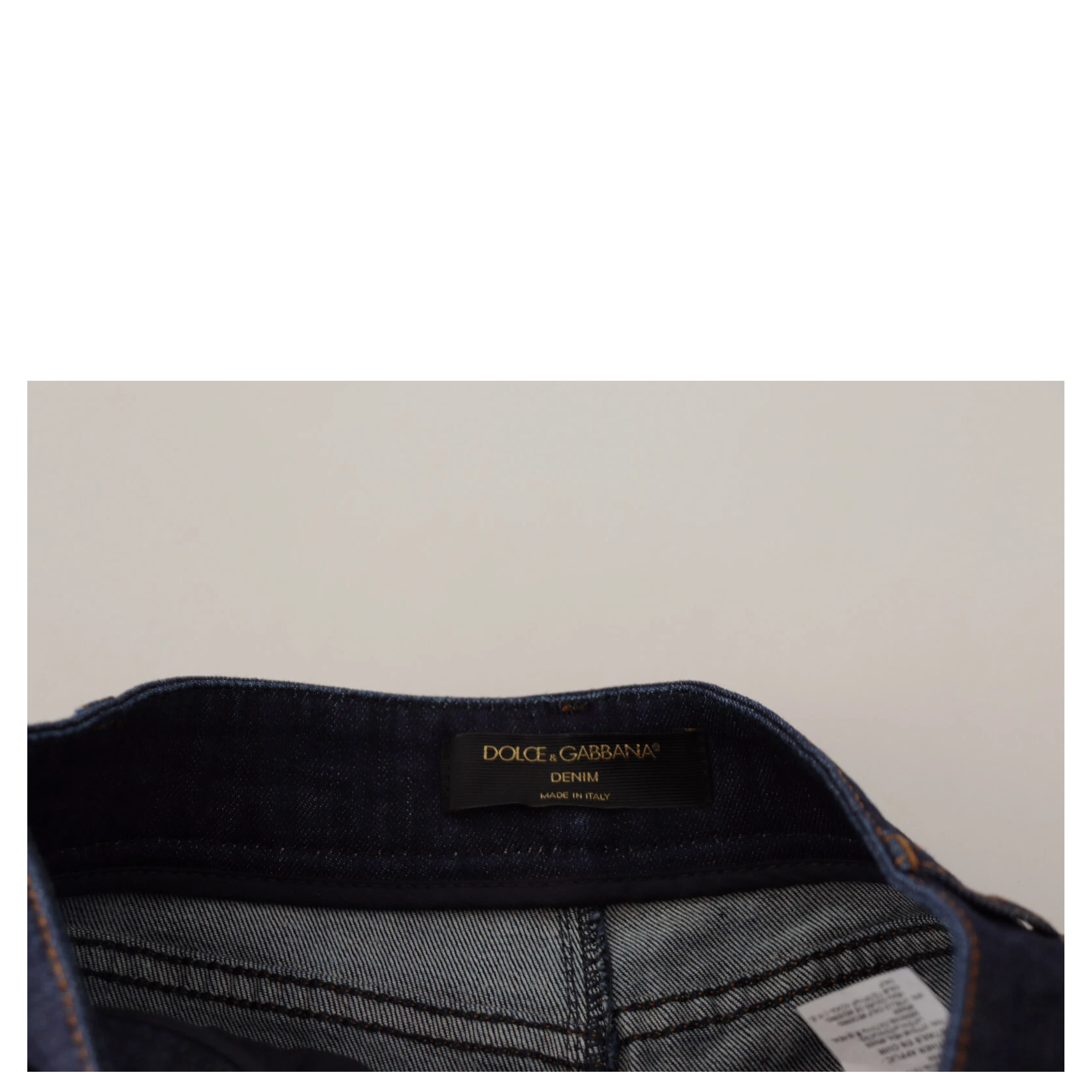 Blue Denim Stretch Crystal Hot Pants Shorts
