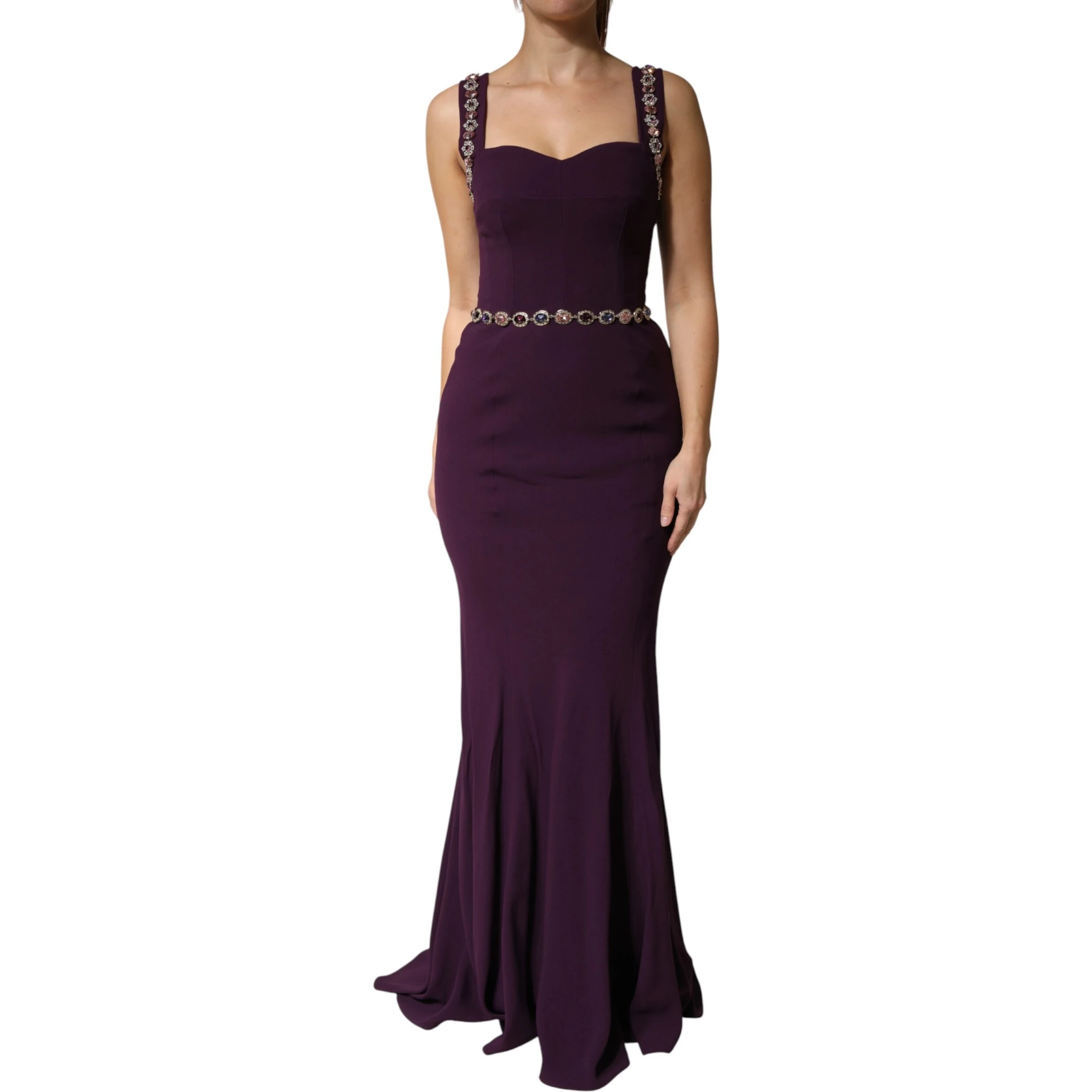Violet Embellished Sheath Mermaid Gown Dress